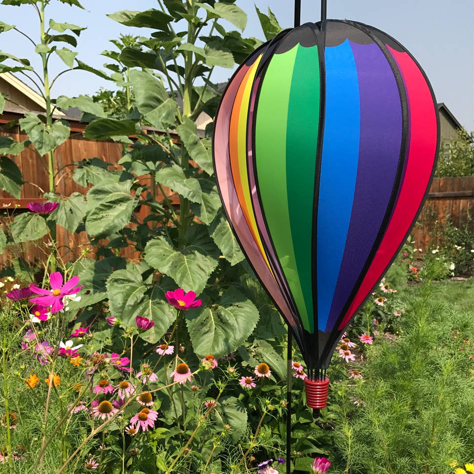 In the Breeze, LLC. - Wholesale Wind Spinner - Rainbow Spectrum 10 Panel Hot Air Balloon2
