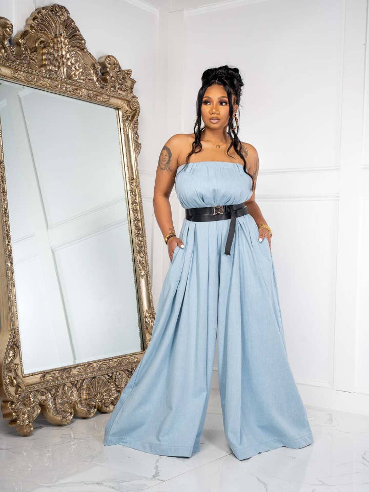 MB Fashion Wholesale - Wholesale Jumpsuit - Women's - MB FASHION SEXY WAISTBAND TUBE TOP JUMPSUIT 0573LY3