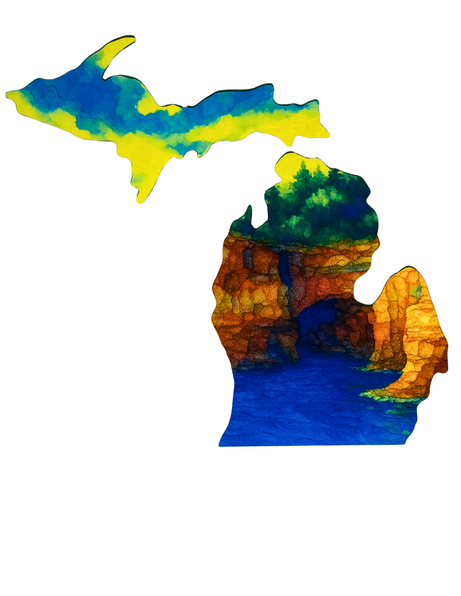 Michigan Proud Gifts - Vente Puzzle – adulte - Puzzle en forme du Michigan 258 pièces0
