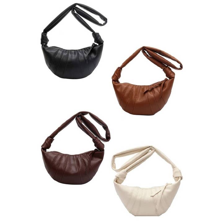 Vanilla Monkey - Wholesale Shoulder Bag - Women's - Vegan Leather Croissant Design Crossbody Shoulder Bag2