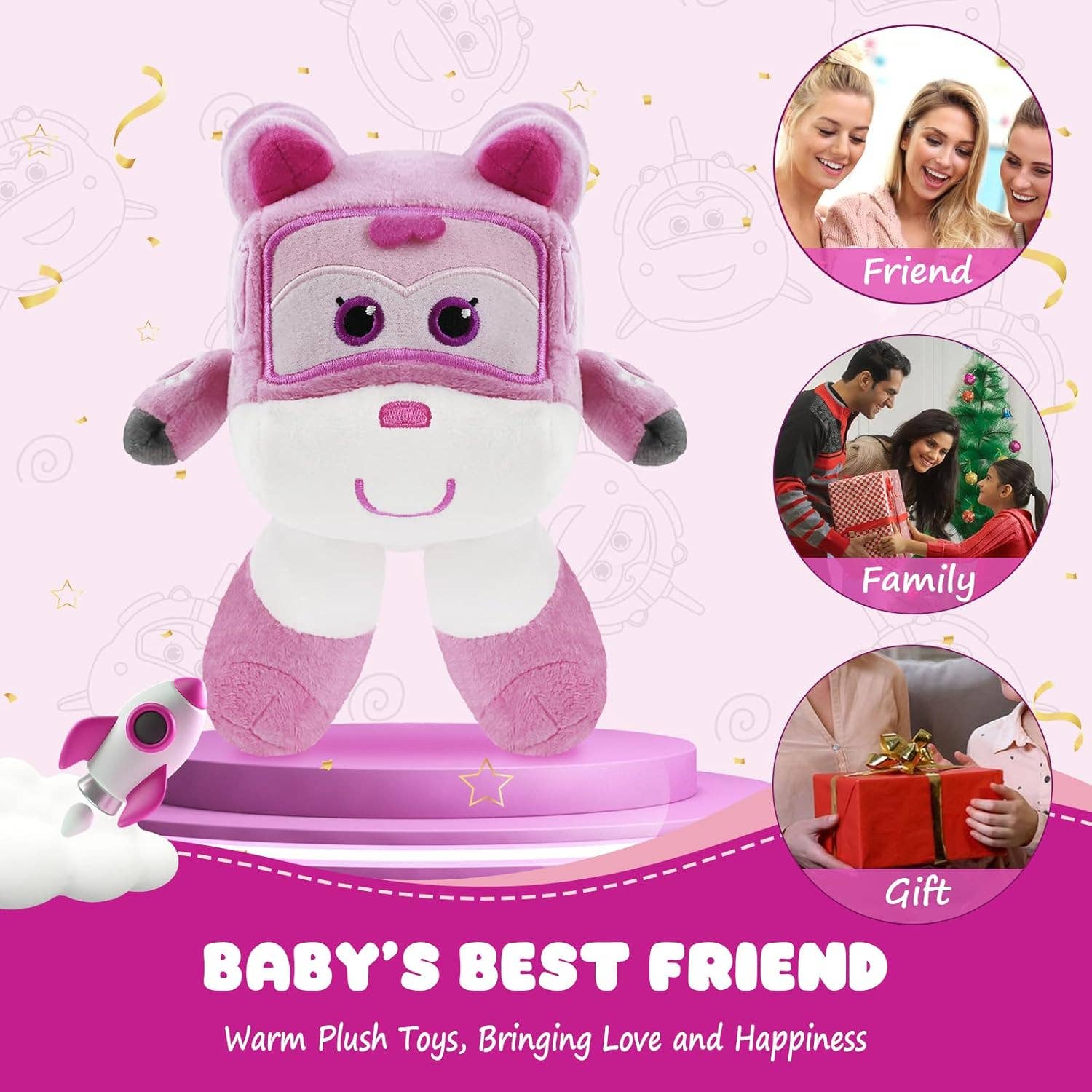 Alpha Toys - Wholesale Stuffed/Plush Toy - Kids & Baby - Super Wings Plush Toys 7" Jett plush and 7" Dizzy plush5