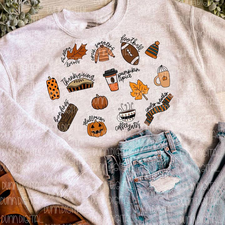 all the fall details tee or sweatshirt for wholesale by Gunpowder and lace wholesale