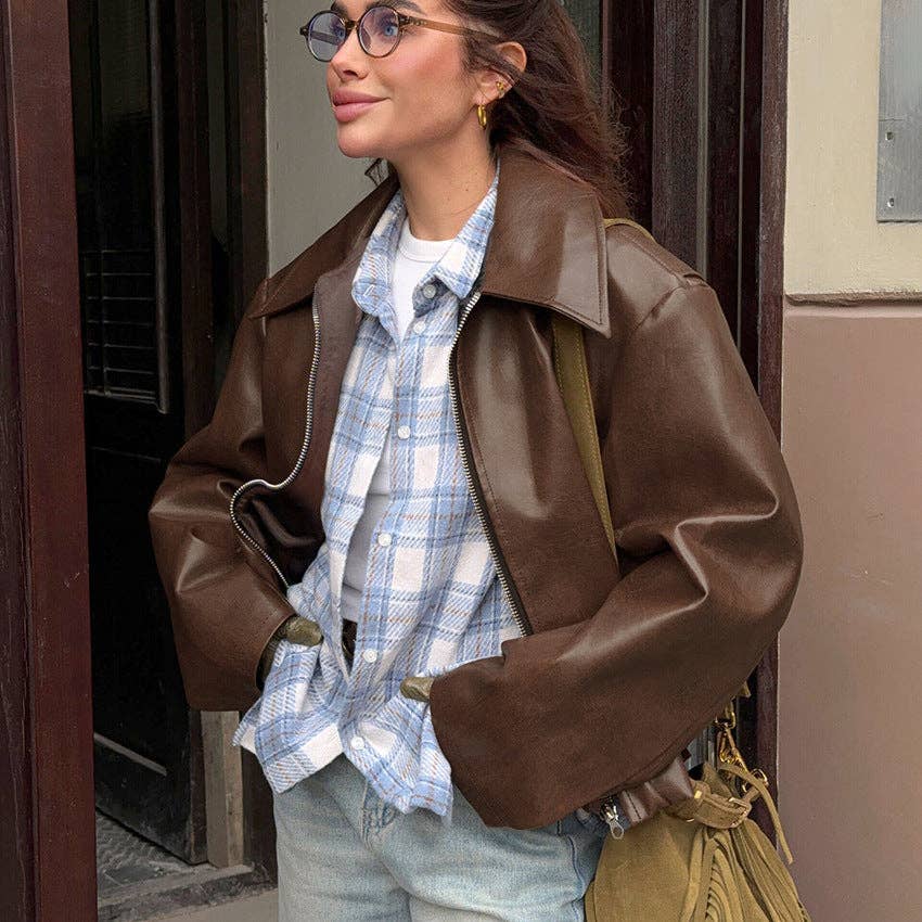 Marayn - Wholesale Leather Jacket - Women's - Biker Jacket 2024 European Chic Autumns Edge 1