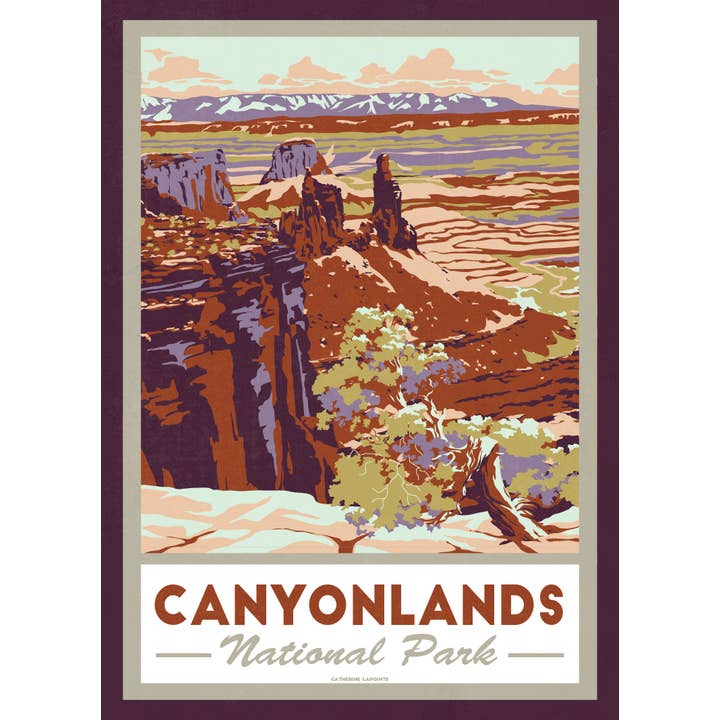 Canyonlands National Park | Retro Utah Postcard Gift for wholesale by Lionheart Graphics