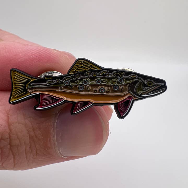 Brook Trout - Fish Pin with Gift Box for wholesale by Hooked Pins