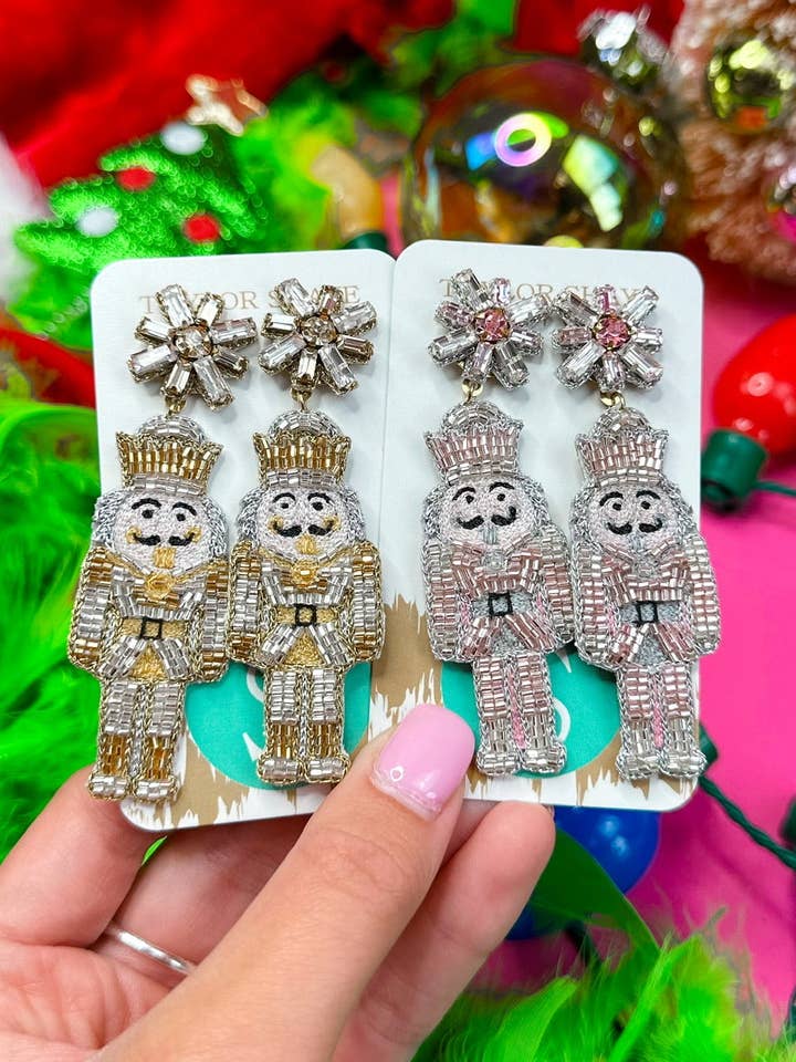 Beaded Nutcracker Drops for wholesale by Taylor Shaye Designs