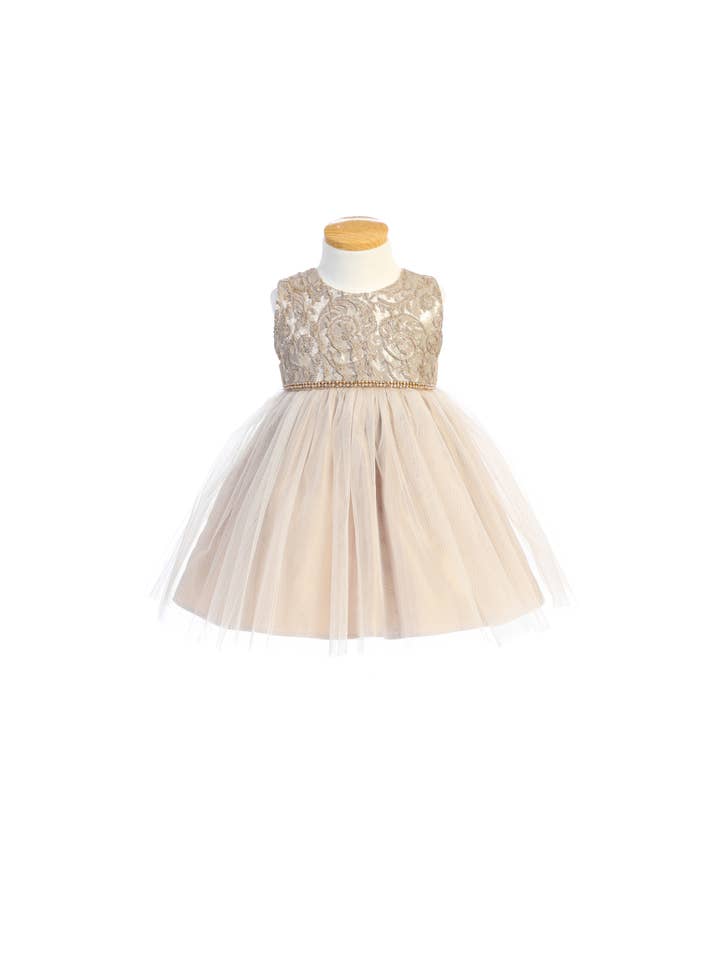 Sweet Kids, Inc. - Wholesale Dress - Kids - SK805 - luxe jacquard hi-low with satin & tulle3