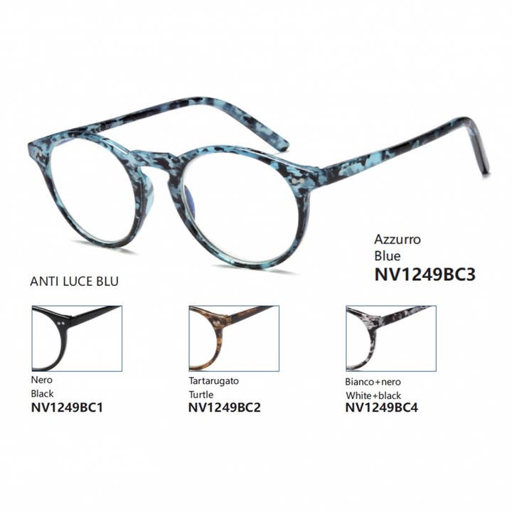 Forhåndsmonterede læsebriller med blåt lys-filter - NV1249-B for engroshandel hos NEW VISION MILANO SRL