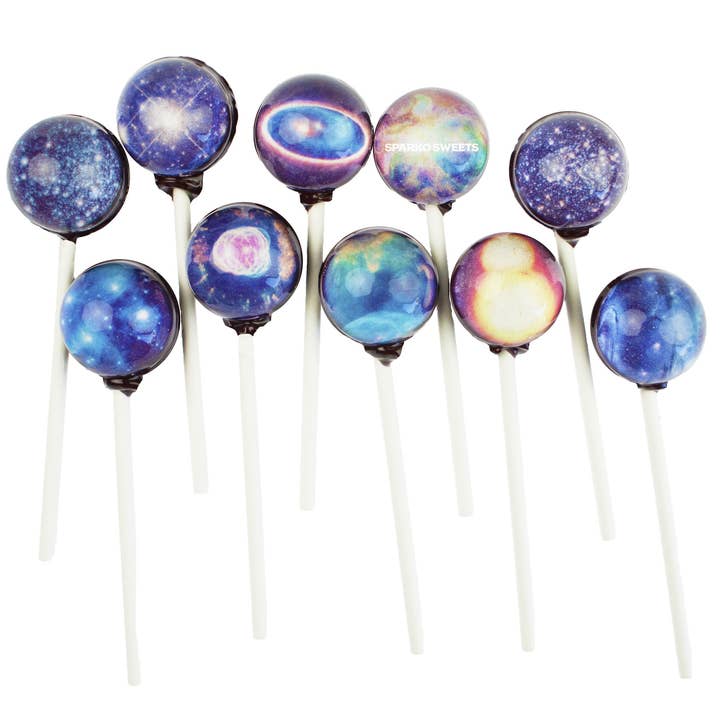 Sparko Sweets - Wholesale Lollipop - Sugar Free Galaxy Lollipops - Star Designs