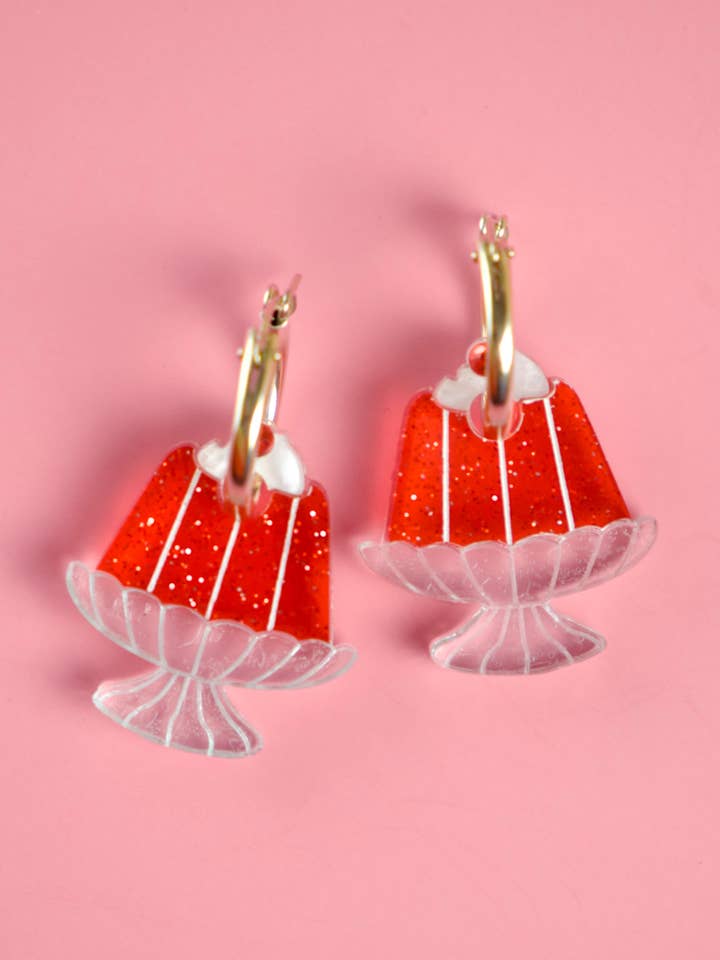 Strawberry Jelly Hoop Earrings for wholesale by Cuteryko