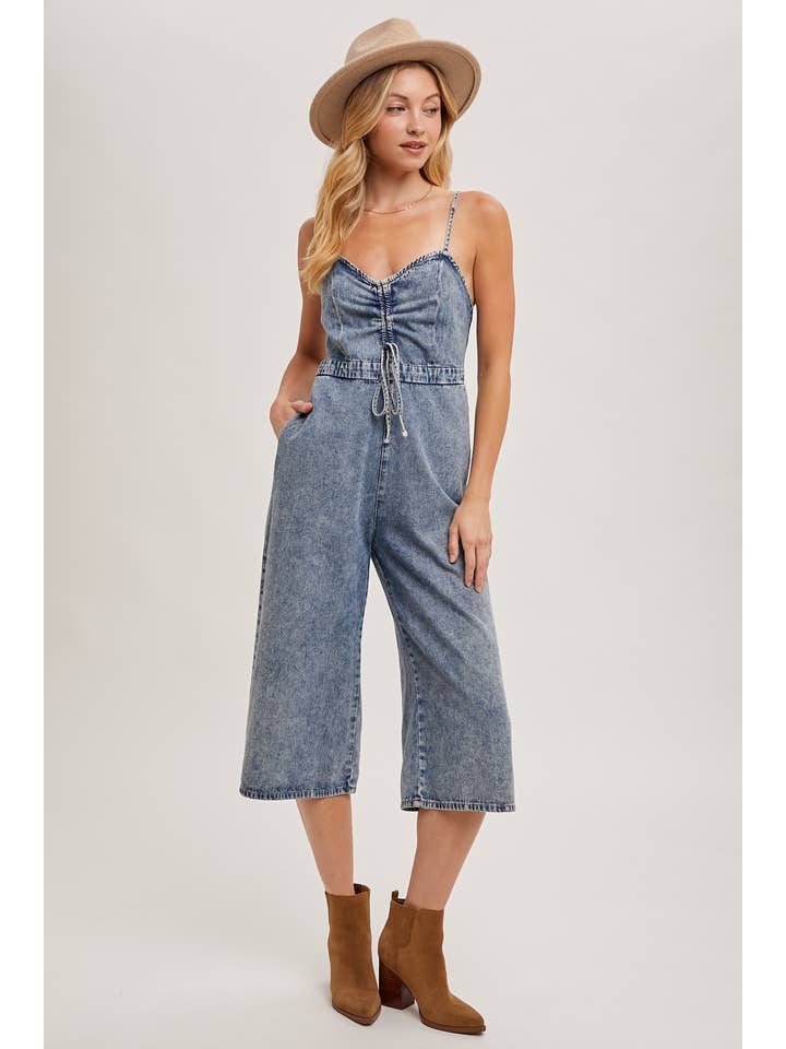 Bluivy - Vente Combinaison – femme - COMBINAISON EN JEAN DÉLAVÉ À L'ACIDE2