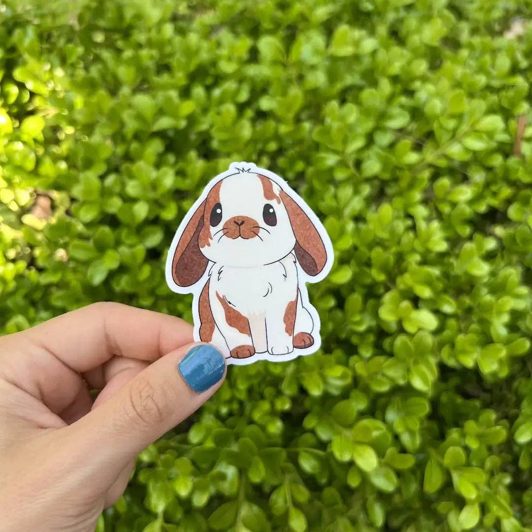 Stick With Finn – wholesale Phone & laptop stickers – Beige Holland Lop Sticker1