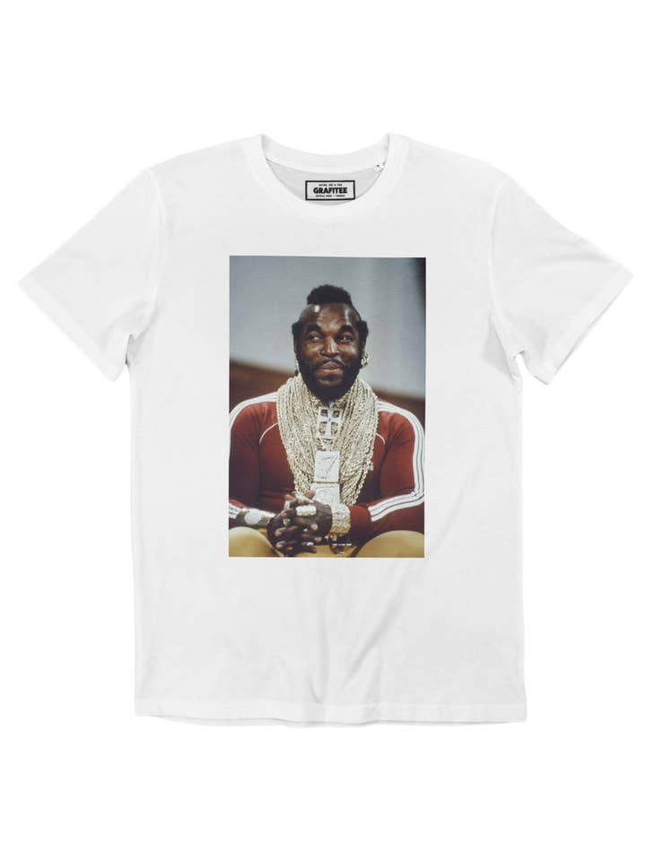 White Laurence Tureaud T-shirt - Celebrity Movie Photo Tee-shirt for wholesale on Faire
