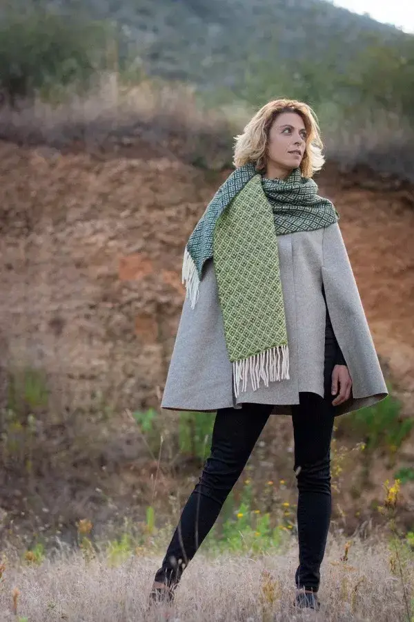 Chicoração – wholesale Scarf – Women's – Scarf - Flower Bi Dark Green | Pistachio4