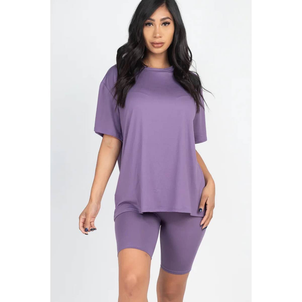 HiteJeans – wholesale Top & short set (NOT loungewear) – Women’s – TWO PIECE TOP BIKER SHORTS SET4