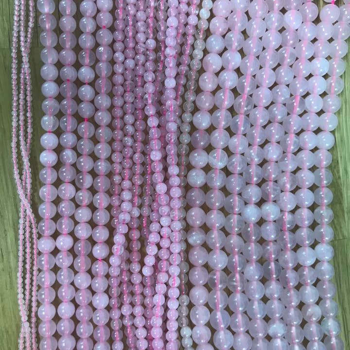 Natural Rose Quartz Gemstone Beads, Healing Stones, Light Pi for wholesale by The Bead Bazaar