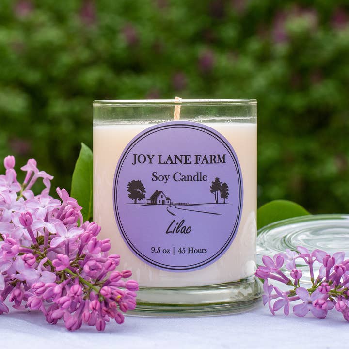 Joy Lane Farm - Wholesale Jar/Filled Candle - Lilac - Non-toxic, Farmhouse, Country, Soy Candle