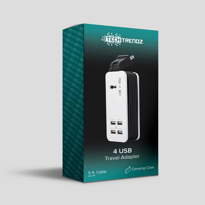 Tech Trendz - Wholesale Portable Charger - Travel Charger with 4 USB Ports