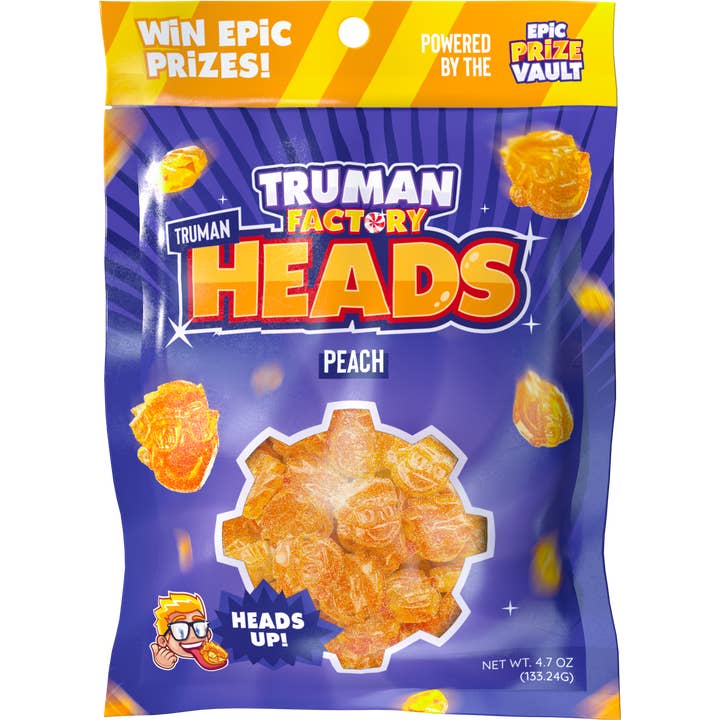 NEW! Peach Truman Heads for wholesale by The Truman Factory
