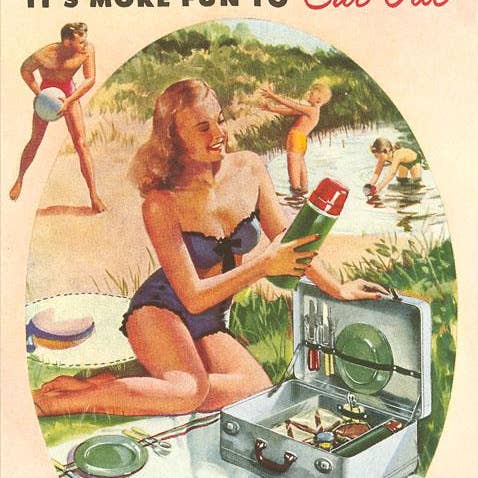 Stampa d'Arte FO-652 È Più Divertente Mangiare Fuori per la vendita all'ingrosso da parte di Found Image Press