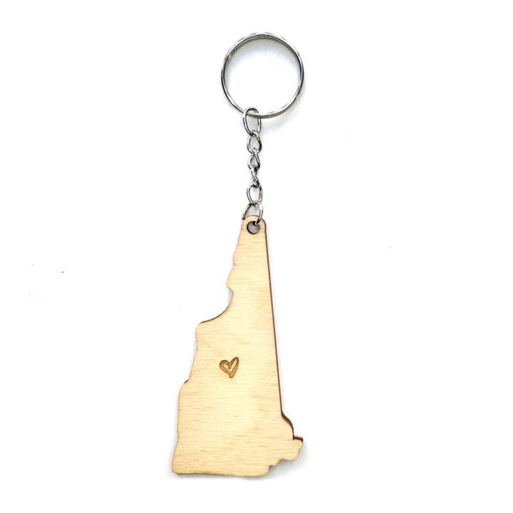 New Hampshire Heart Keychain for wholesale by SnowMade
