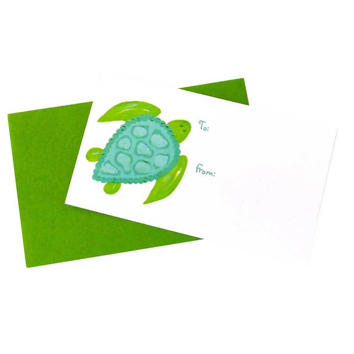 Sea Turtle Gift Enclosure Card Set for wholesale by Lemondaisy Design