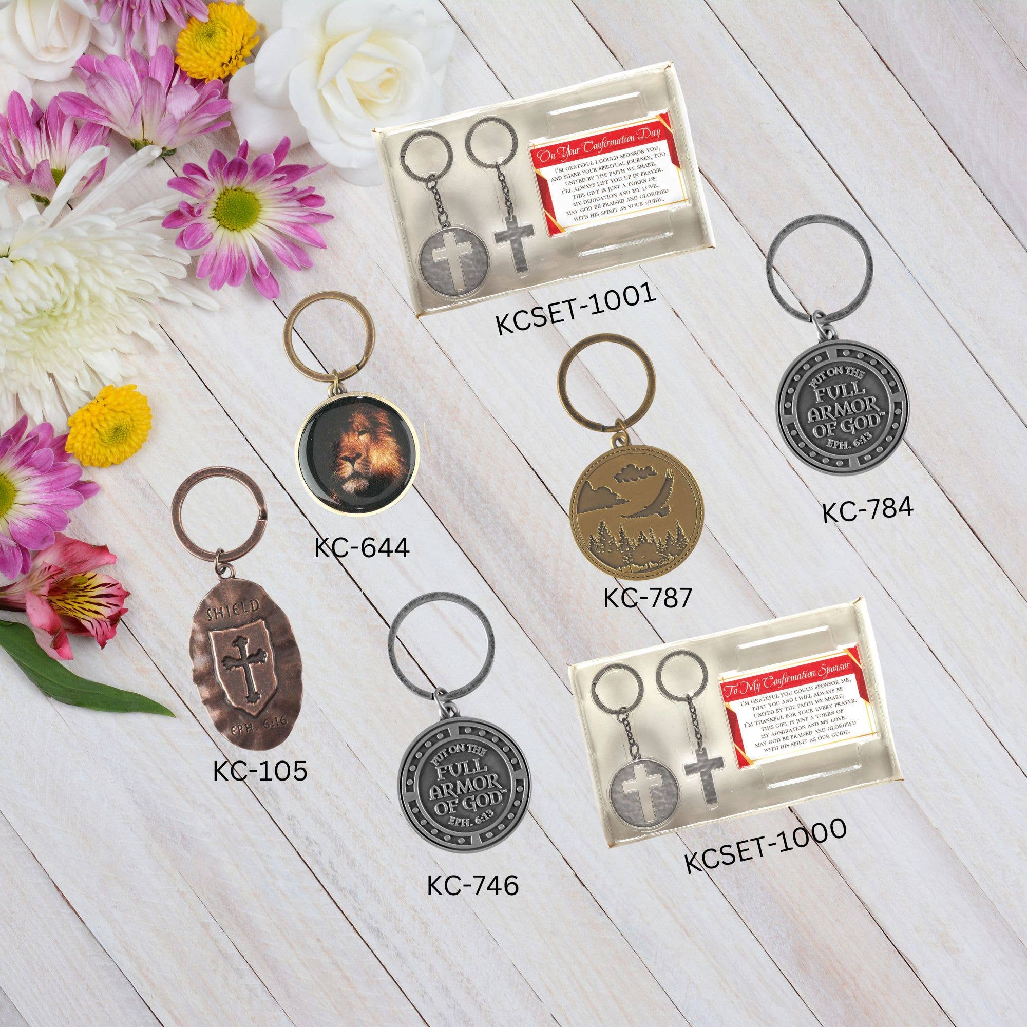 Dicksons - Wholesale Keychain - Unisex - KEYRING FULL ARMOR GOD EPH.6:16 COPPER1