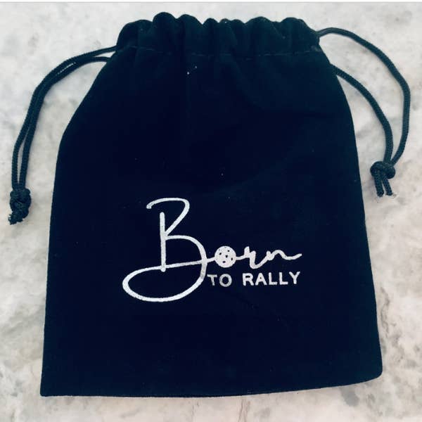 Born to Rally - Wholesale Pendant/Charm Necklace - Gold Pickleball Paddle Connector Necklace