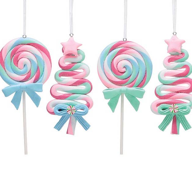Dunn Deals - Wholesale Ornament - Santa's Sweet Shoppe Collection - 6" Candy Swirl Ornament0