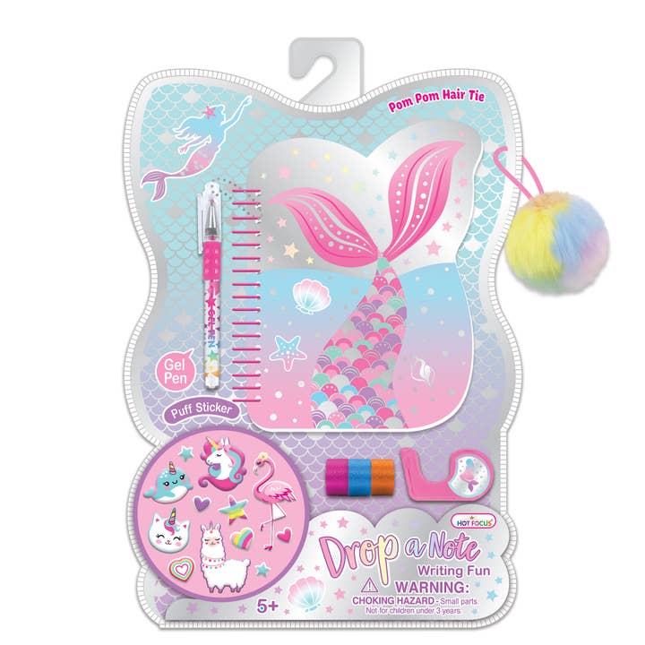 Hot Focus, Inc. - Wholesale Stationery/Notecard Set - Drop A Note Writing Fun, Mermaid Vibes