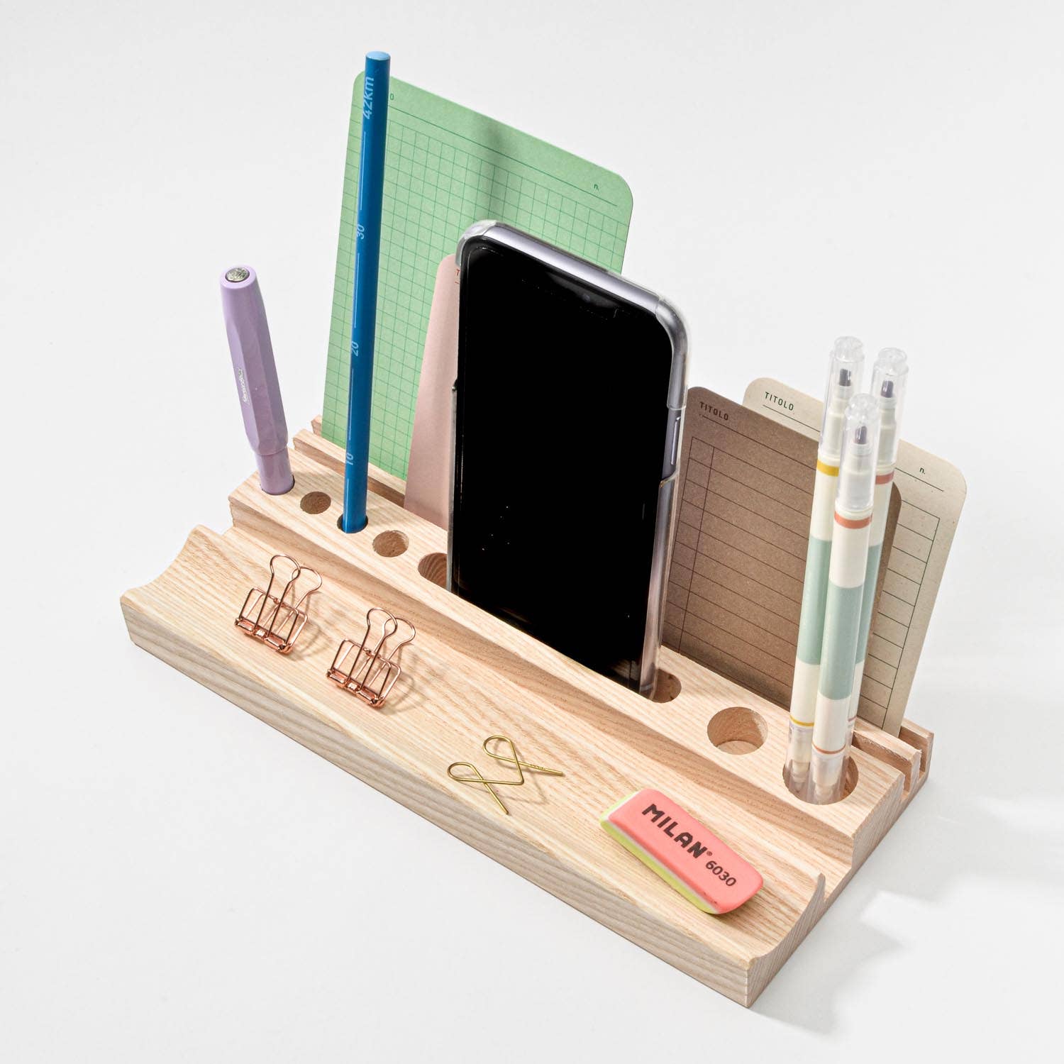 Foglietto - Wholesale Desk Organizer - Wooden Desk Organizer (Small or Large)2