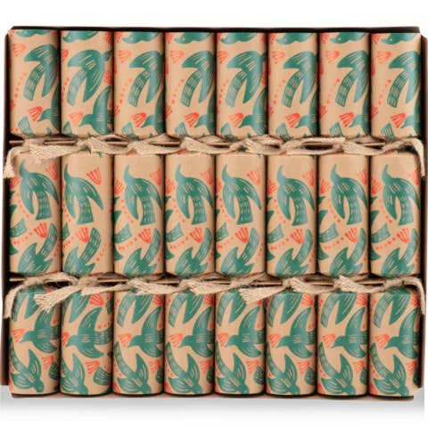 Crackers for Bonbons - Wholesale Christmas Decoration - Eco-Friendly, Birds, Box of 8 | Bonbon Crackers0