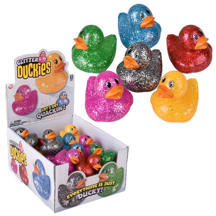 Canards Scintillants 2" 24/Présentoir - LLB Toys pour la vente par La Luna Bella - Toys