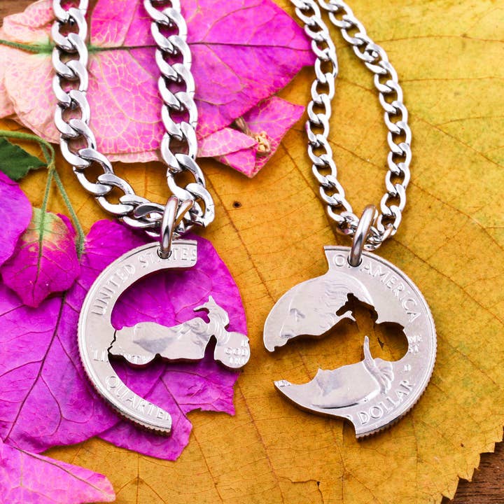 Motorradschmuck, Biker-Halskette, von Harley inspirierte Halskette für den Großhandel von NameCoins