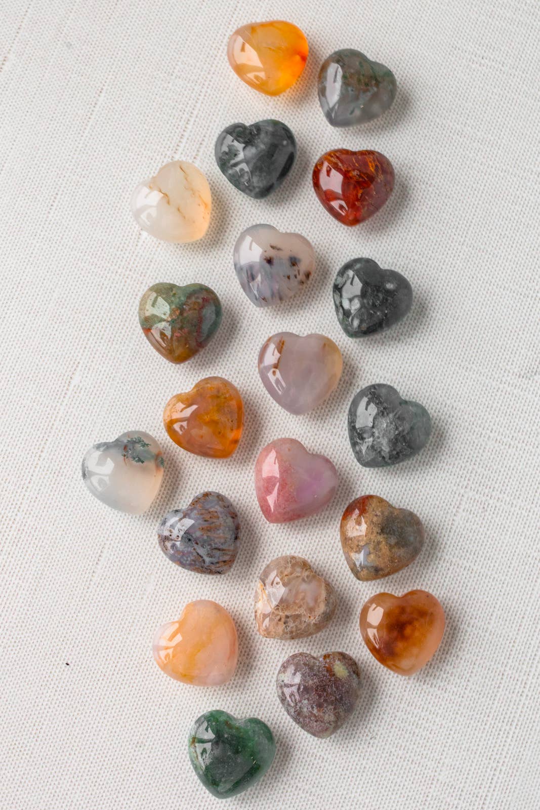 Selene Stone - Wholesale Spiritual Stone/Crystal - Assorted Agate Extra Small Heart1