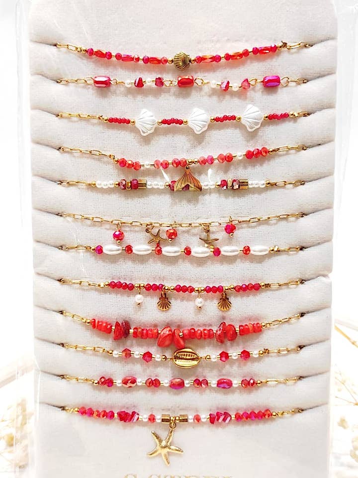 Lagune Incantate—Espositore di 12 cavigliere per la vendita all'ingrosso da parte di LOLO & YAYA