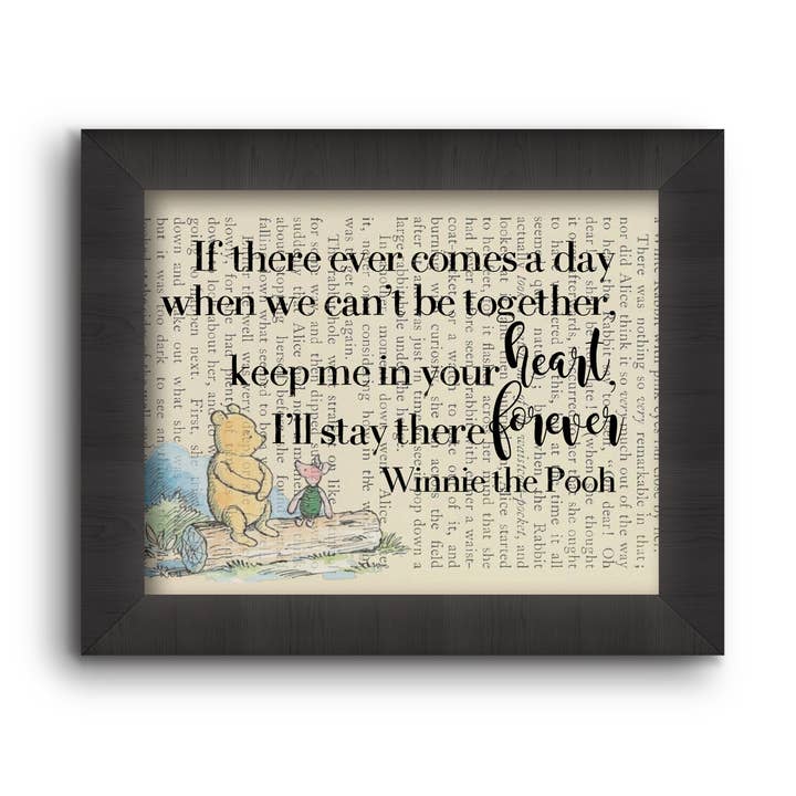 If There Ever Comes A Day - Winnie the Pooh for wholesale by Cecelia Rose Book Page Art