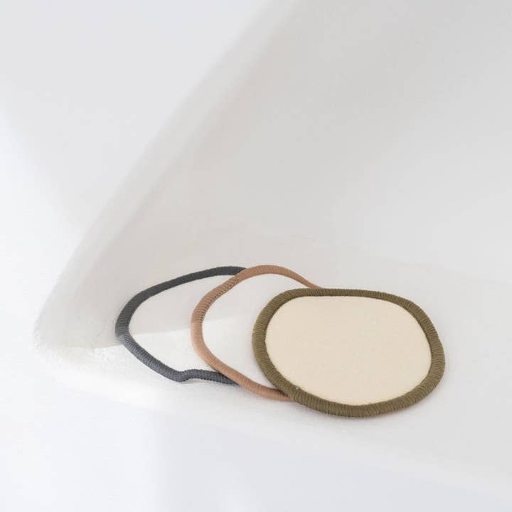 Organic Reusable Face Pads Roundies for wholesale by fineaubasics®