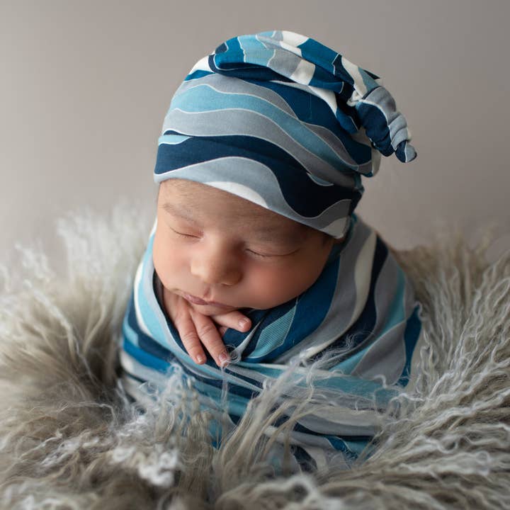 Blue Waves Swaddle for wholesale by Bestaroo