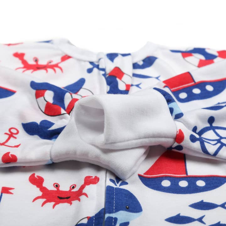 Sleeping Baby - Wholesale Sleepsuit - Baby - Boy Nautical Flying Squirrel Pajama - Lightweight