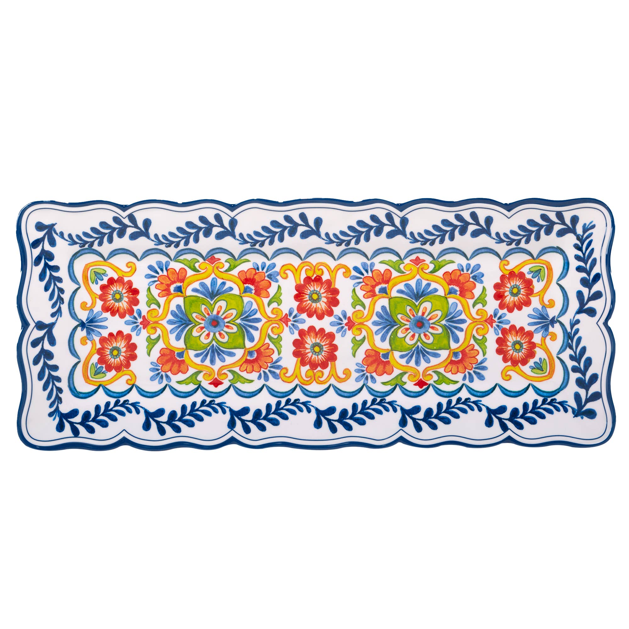 Certified International - Wholesale Platter - Flores Melamine Rectangular Platter 19in x 80
