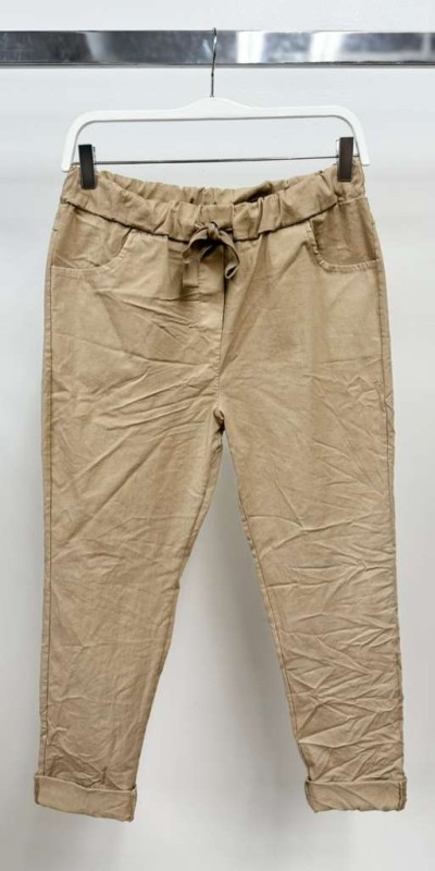 VENTI6 - Vendita all'ingrosso Pantalone - Donna - JOGGERS CON COULISSE INCRESPATI A TINTA UNITA (50060)30