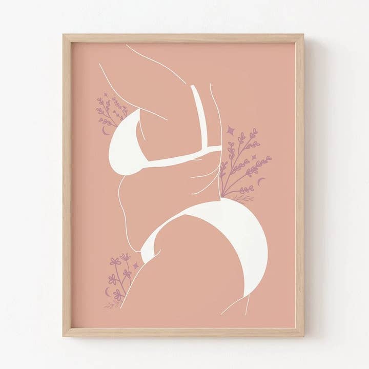 Curvy Body Line Art for wholesale by Golden Paper Goods
