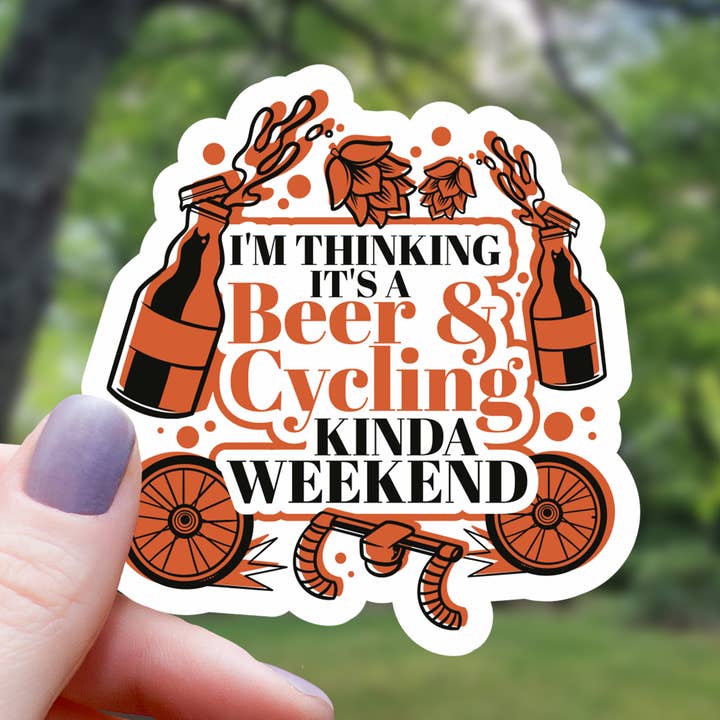 Det er en øl og cykling slags dag klistermærke - 3" for engroshandel hos Mimic Gaming Co
