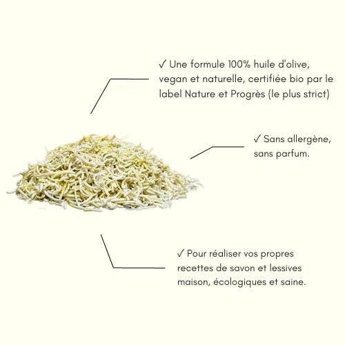 Savons Arthur - Wholesale Bar Soap - 100% Organic Olive Oil Soap Chips • 750g1