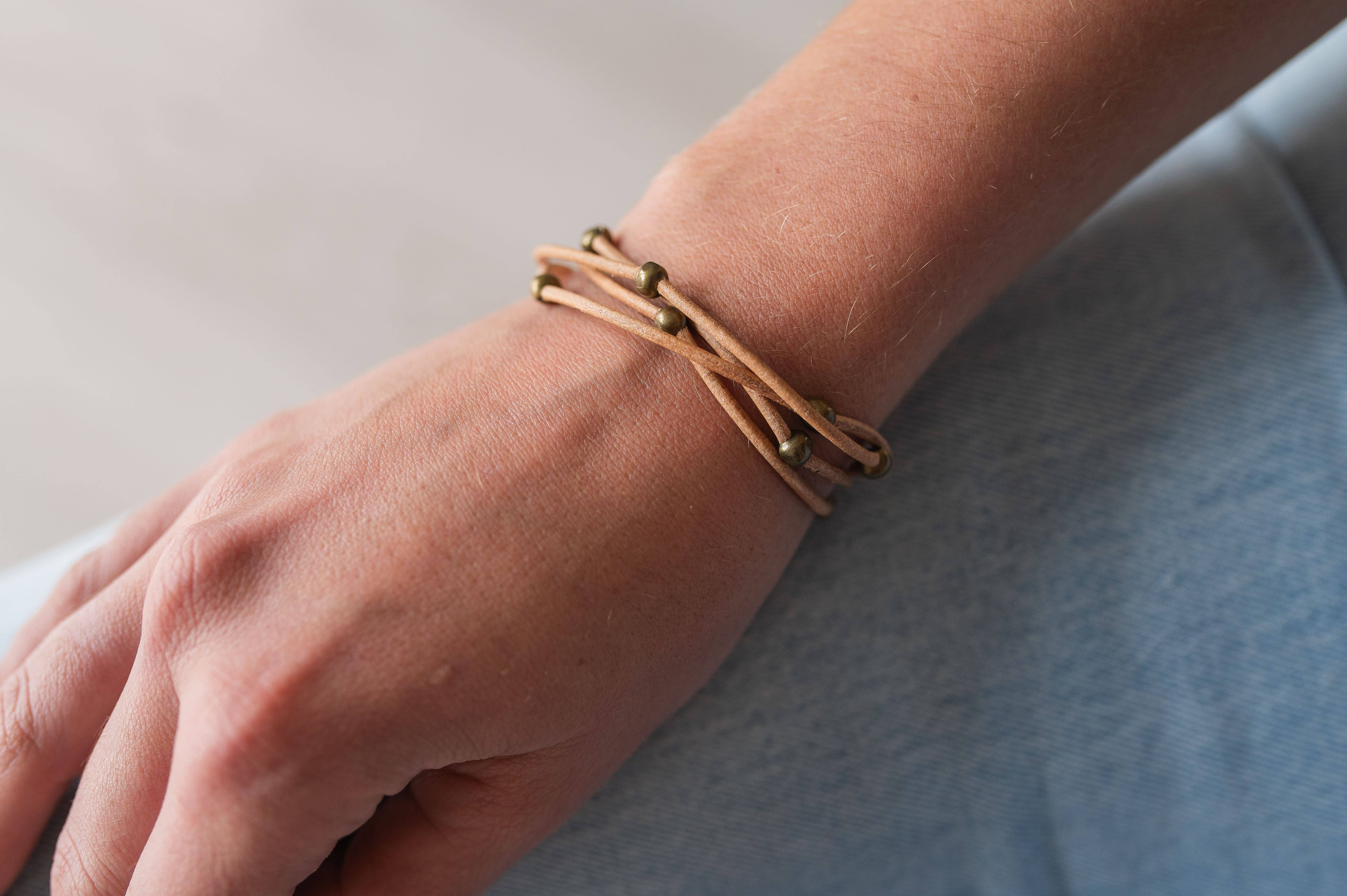 InspireDesigns - Wholesale Jewelry Set - Double Leather Hook Wrap6