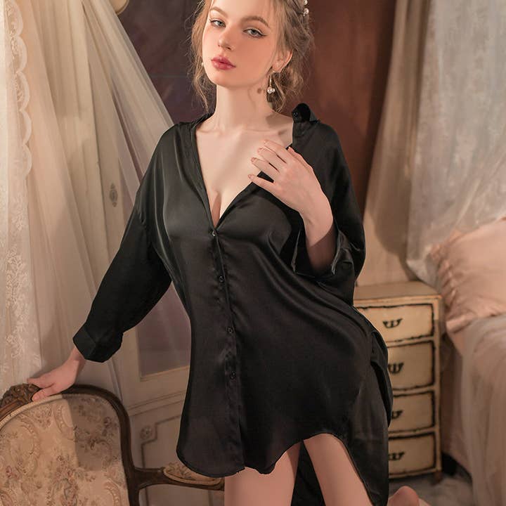 We-vibe - Wholesale Sleepwear Set - Women's - Silk Satin Plus Size Homewear Pajamas