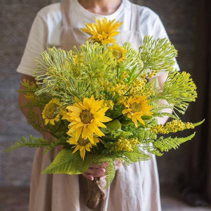 Rustic Reach - Wholesale Artificial Flowers - Artificial Flower Bouquet Country Spring Sunflower Bouquet 2