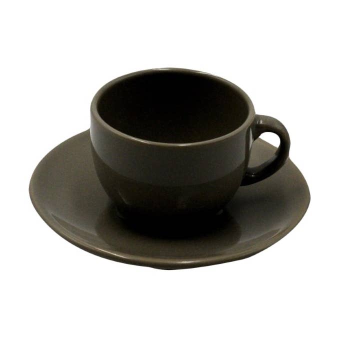 Vacchetti - Wholesale Coffee Mug - Romeo Tortora Tea Cup Set 6 Pieces with Saucer0