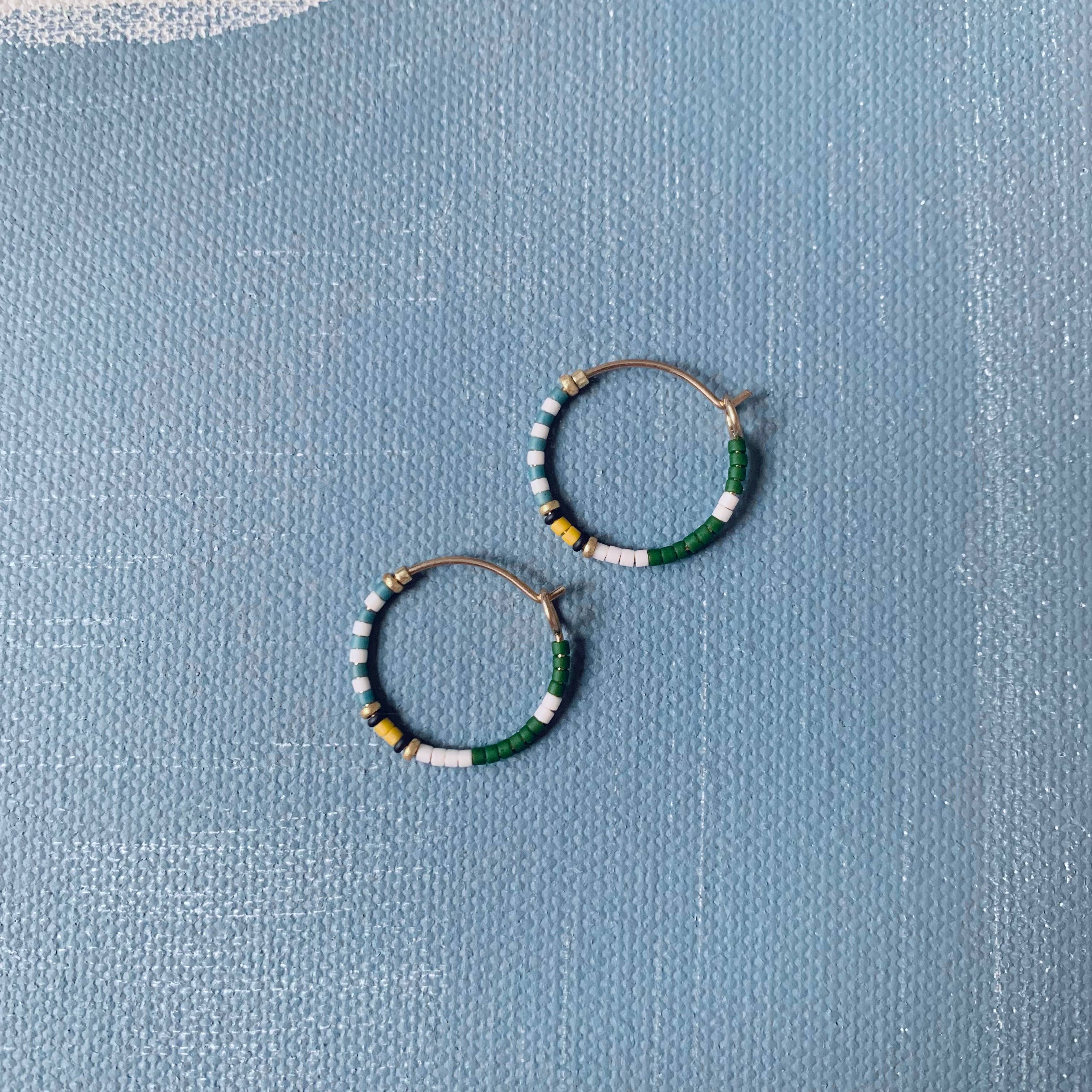 Alice Rise - Wholesale Hoop Earrings - Little Colorloop in Fairway Green